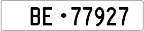 Truck License Plate